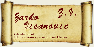 Žarko Višanović vizit kartica
